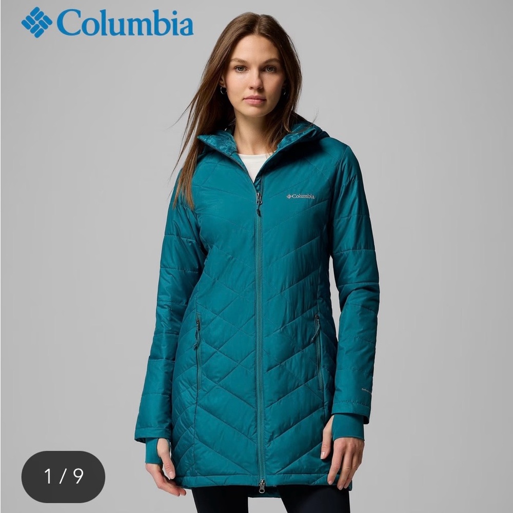Columbia Women's Deep Purple Omni Heat Coat EUC